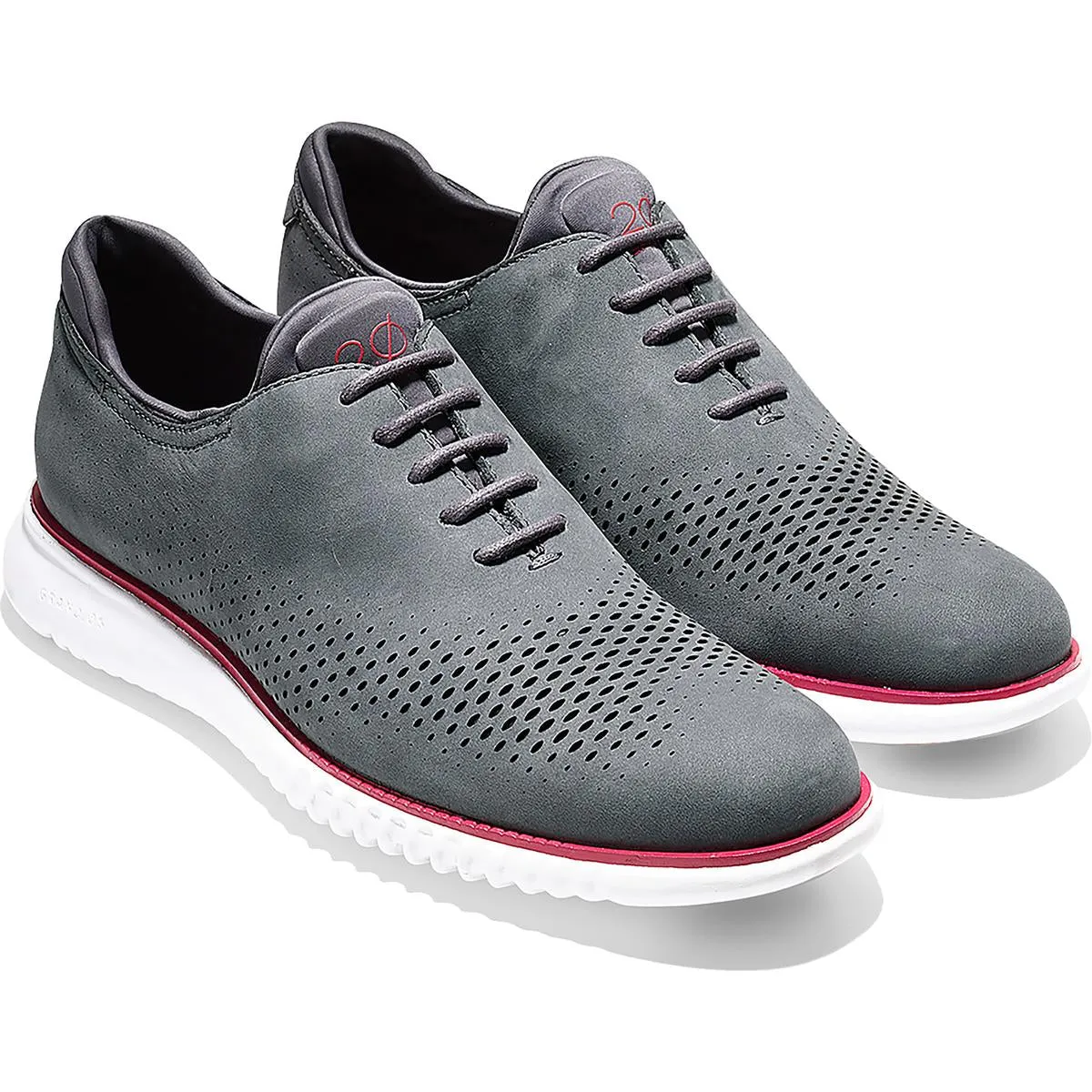 2.ZEROGRAND Mens Leather Lace-Up Oxfords