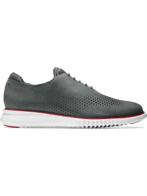 2.ZEROGRAND Mens Leather Lace-Up Oxfords