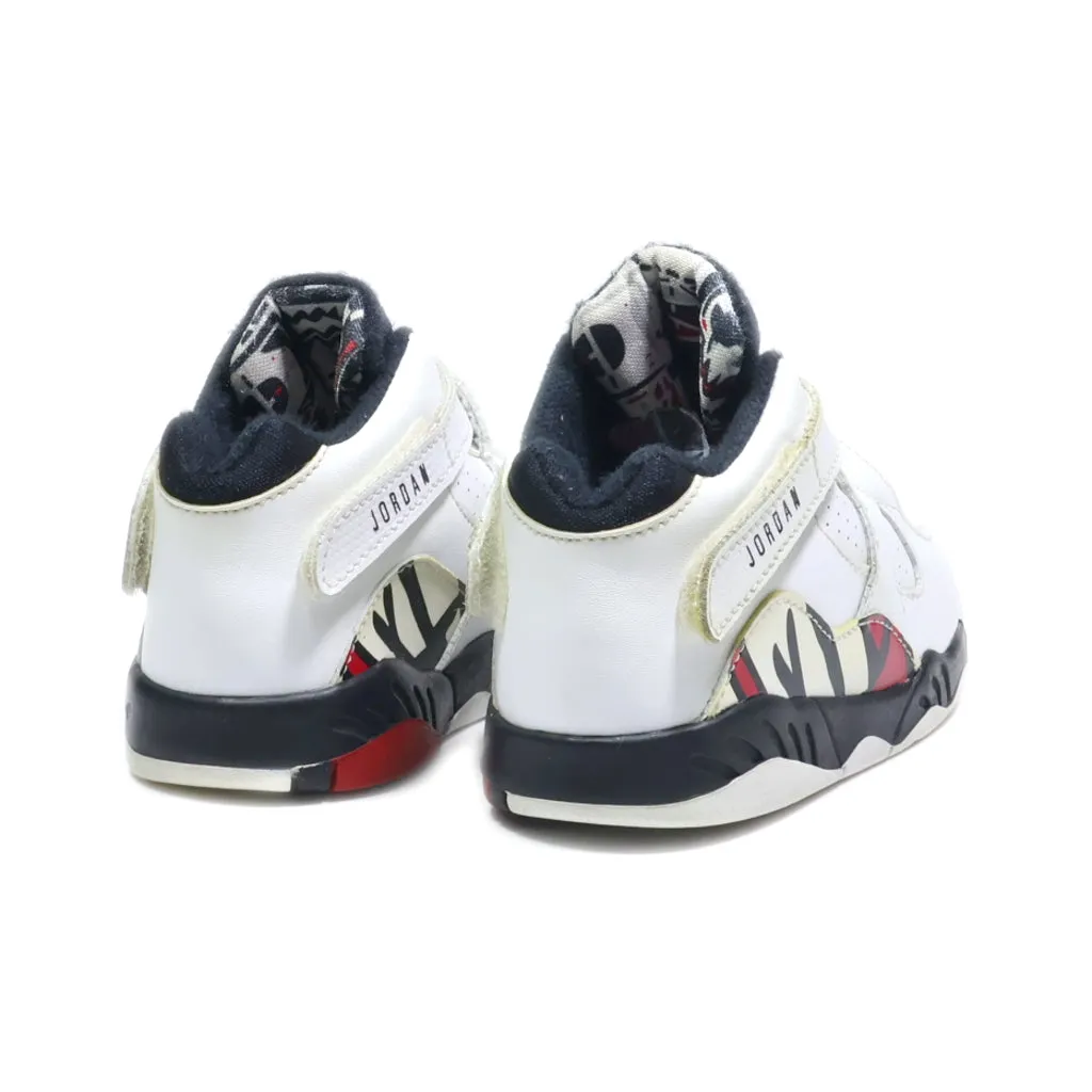 Air Jordan 8 Retro Bt Alternate Sport Shoes Leather White Colour For Kids