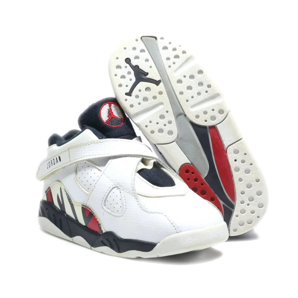 Air Jordan 8 Retro Bt Alternate Sport Shoes Leather White Colour For Kids