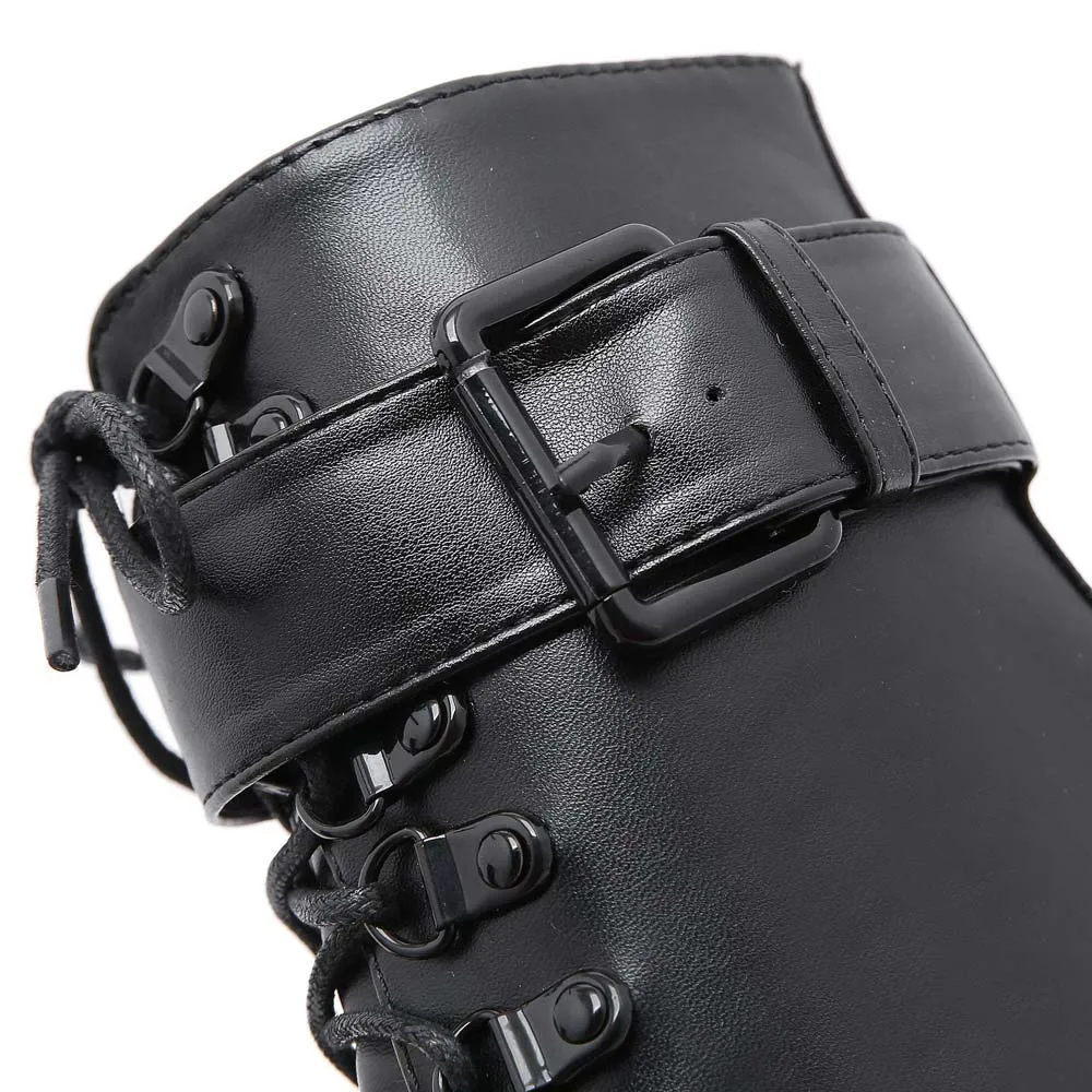 Black High Heel Platform Boots