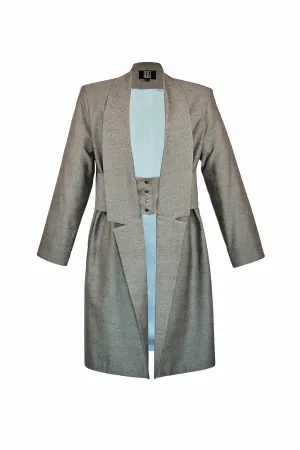 Blazer Coat With Corset Belt
