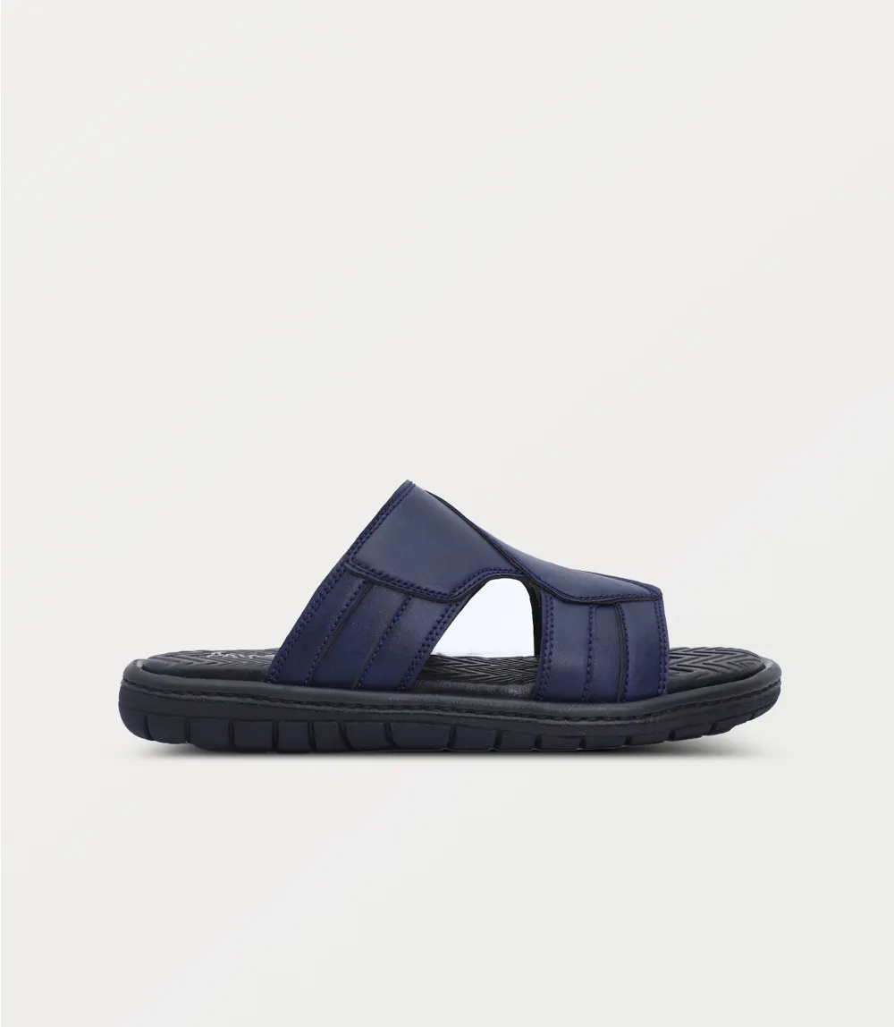 BM6877-NAVY-Men Slipper