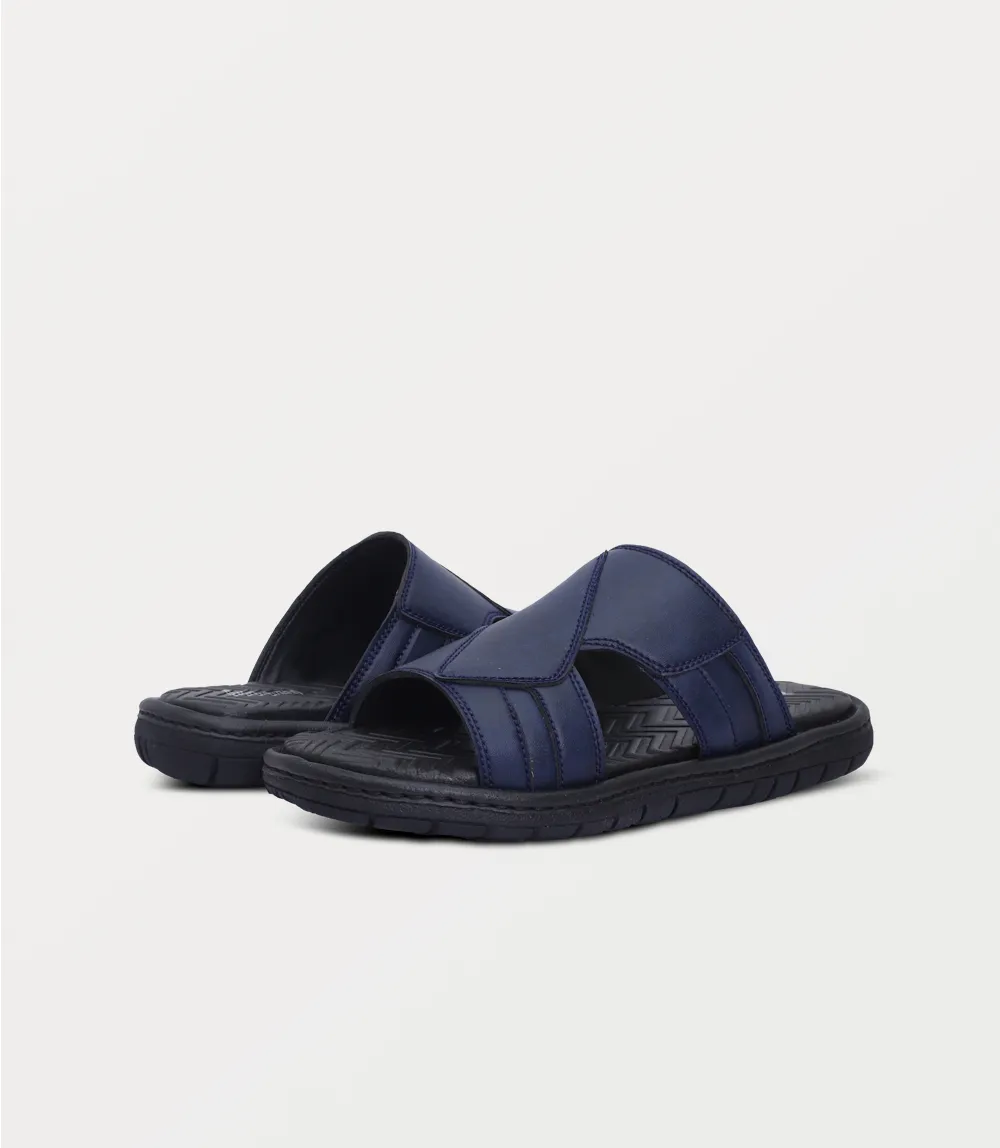 BM6877-NAVY-Men Slipper