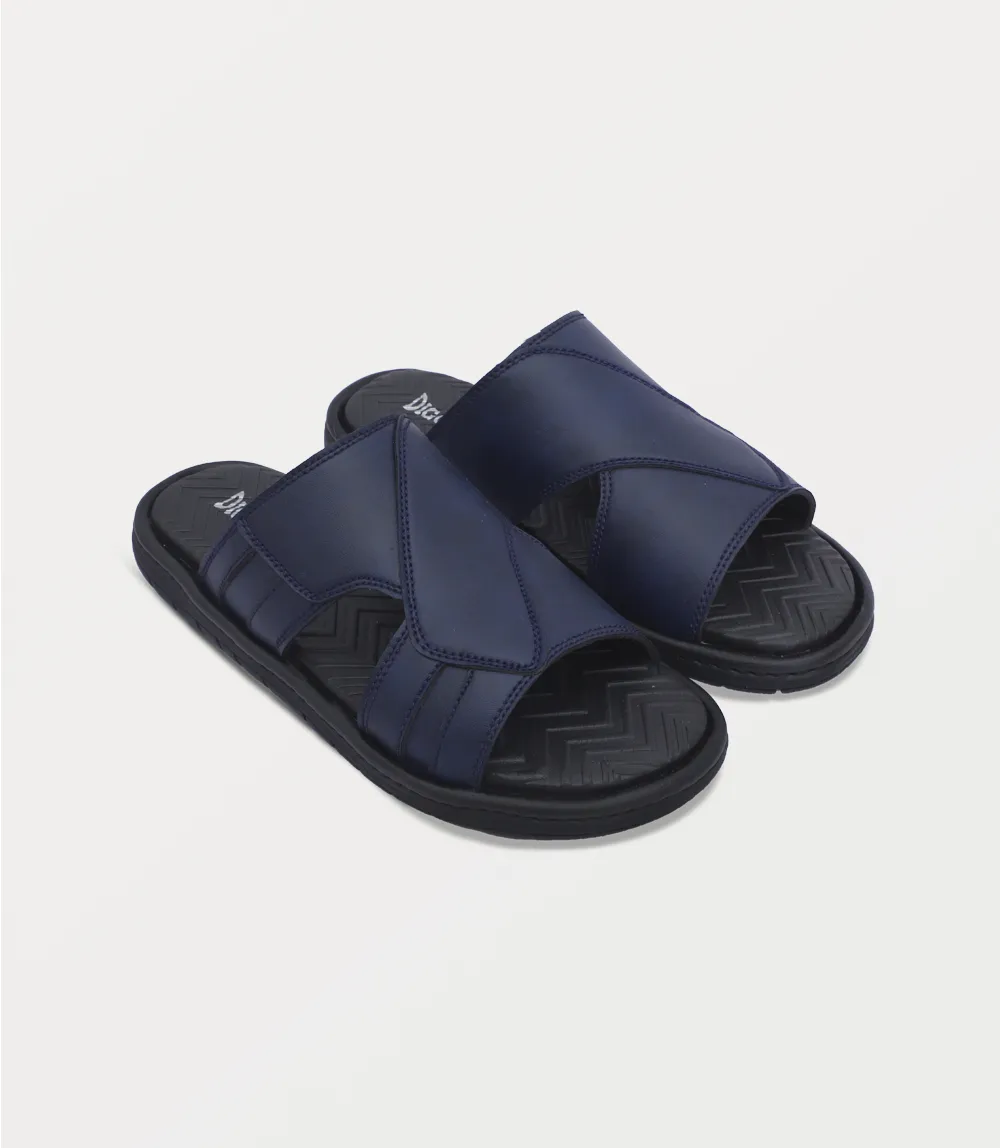 BM6877-NAVY-Men Slipper