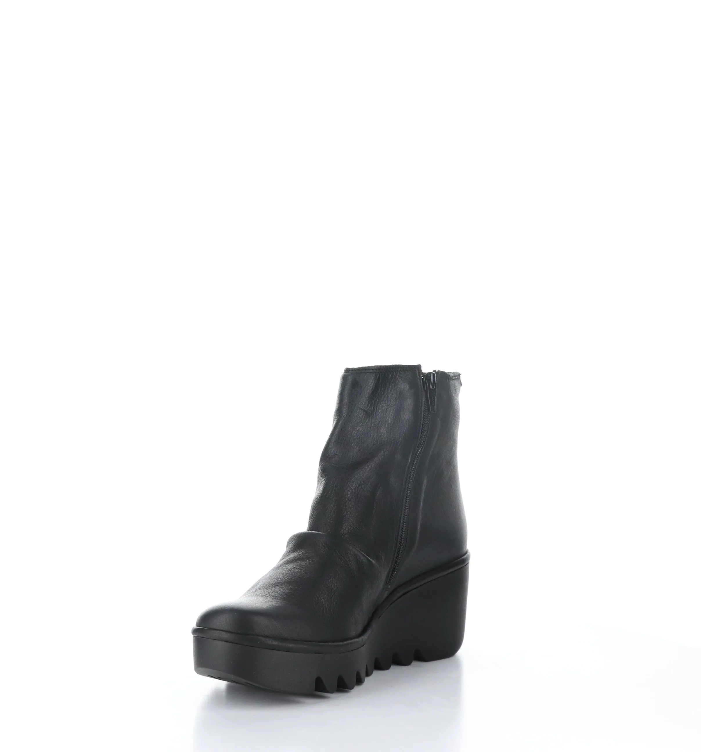 BROM344FLY Black Zip Up Ankle Boots|BROM344FLY Bottines avec Fermeture Zipp��e in Noir