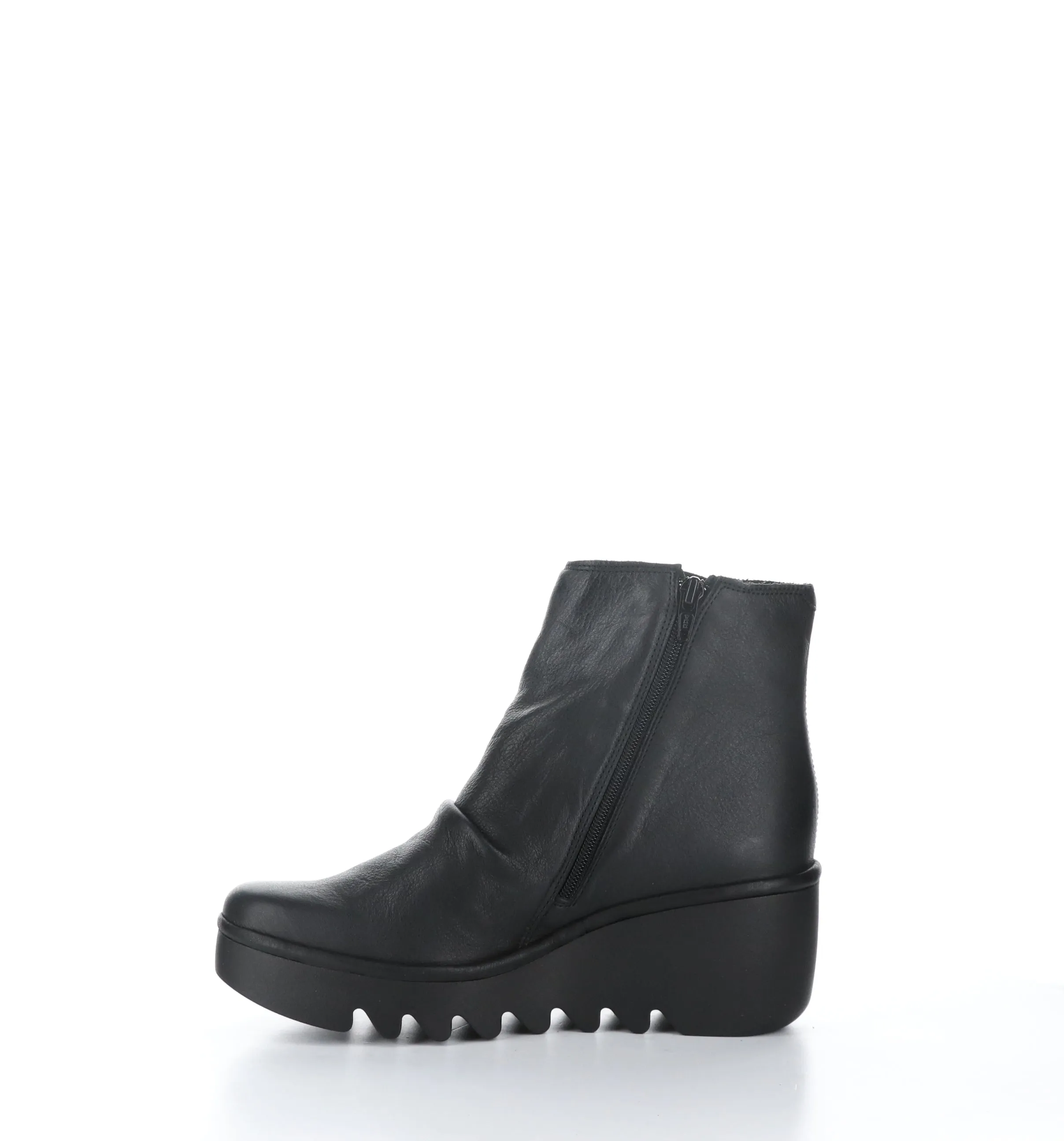 BROM344FLY Black Zip Up Ankle Boots|BROM344FLY Bottines avec Fermeture Zipp��e in Noir