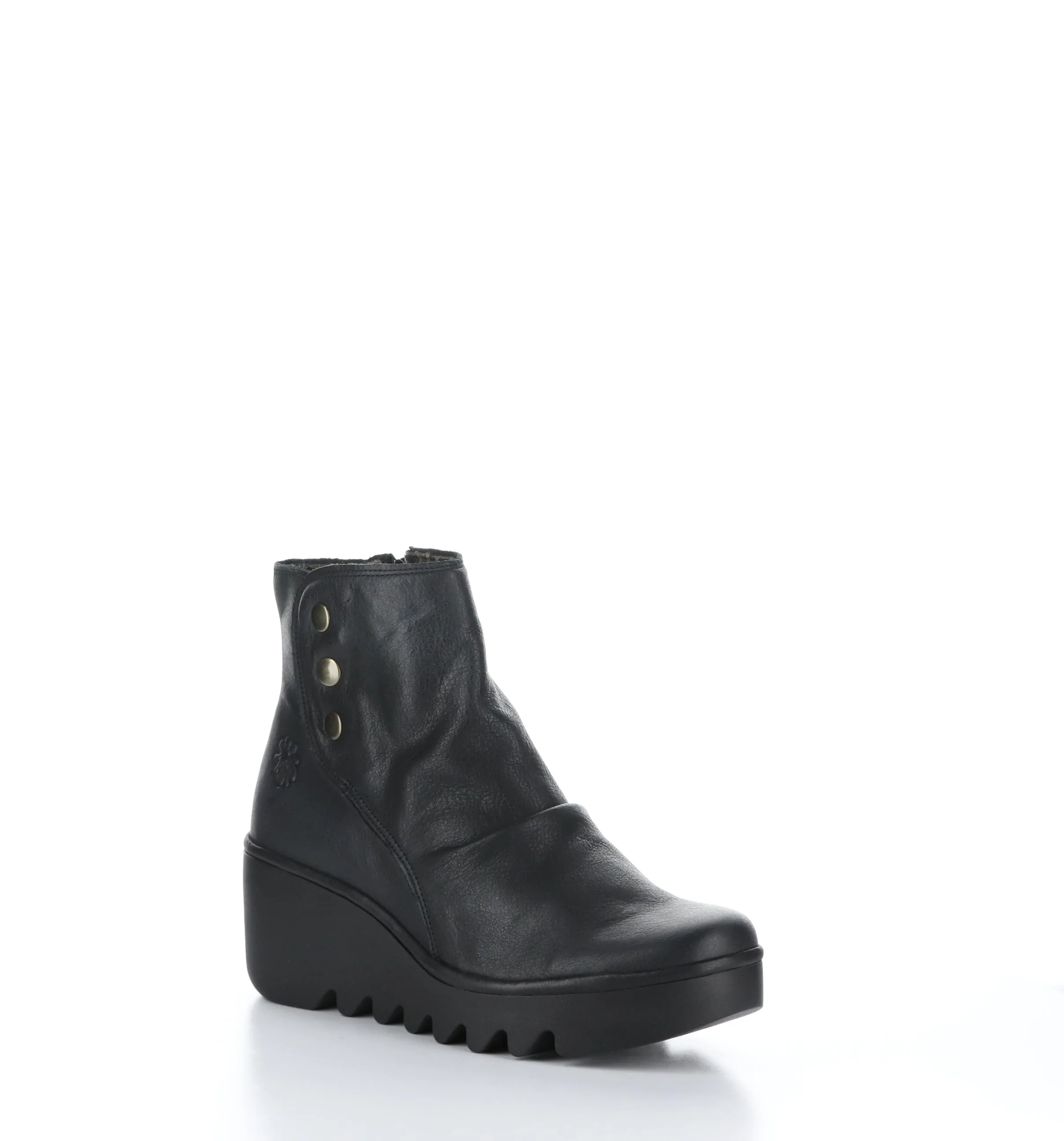 BROM344FLY Black Zip Up Ankle Boots|BROM344FLY Bottines avec Fermeture Zipp��e in Noir
