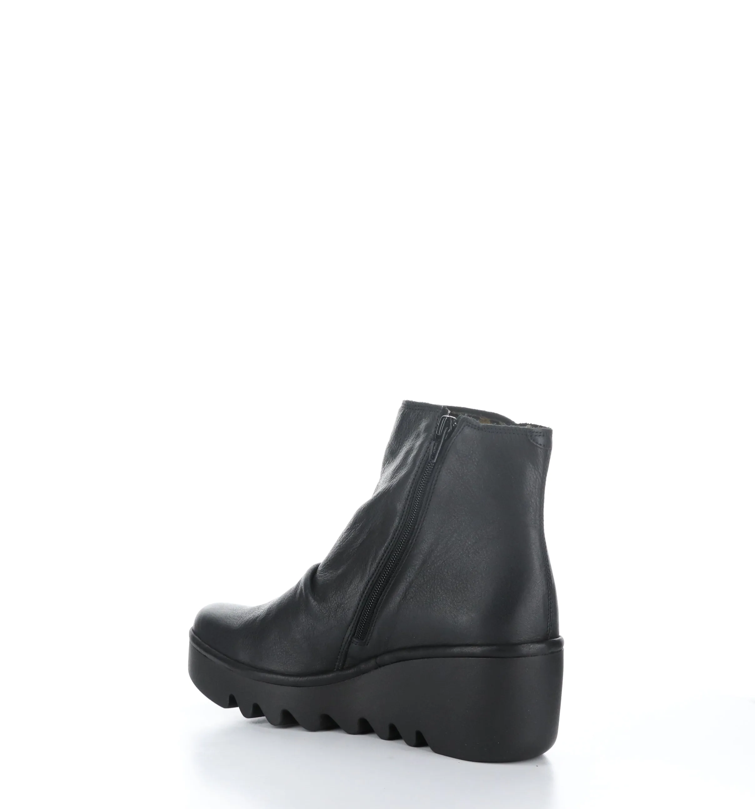 BROM344FLY Black Zip Up Ankle Boots|BROM344FLY Bottines avec Fermeture Zipp��e in Noir