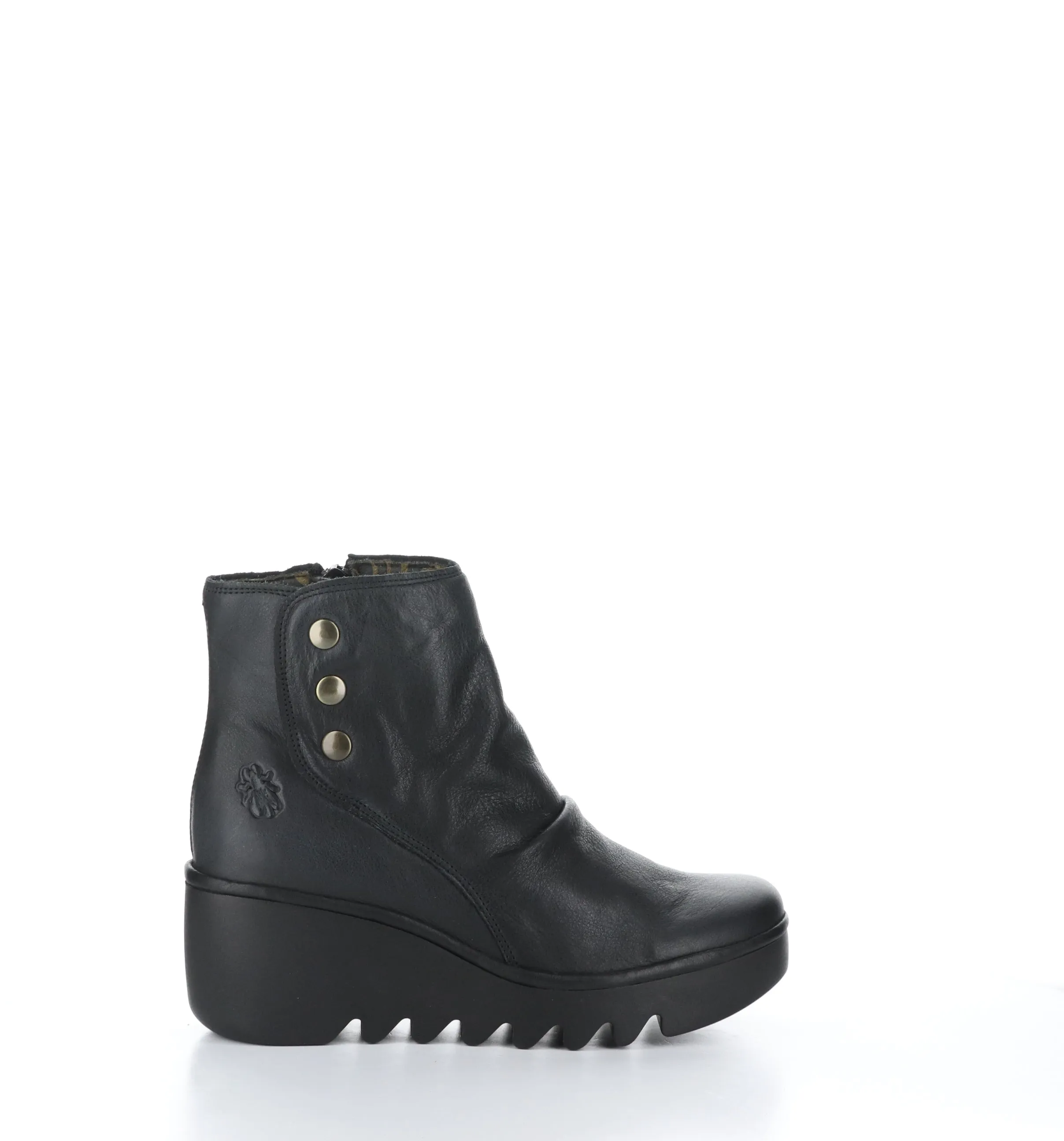 BROM344FLY Black Zip Up Ankle Boots|BROM344FLY Bottines avec Fermeture Zipp��e in Noir