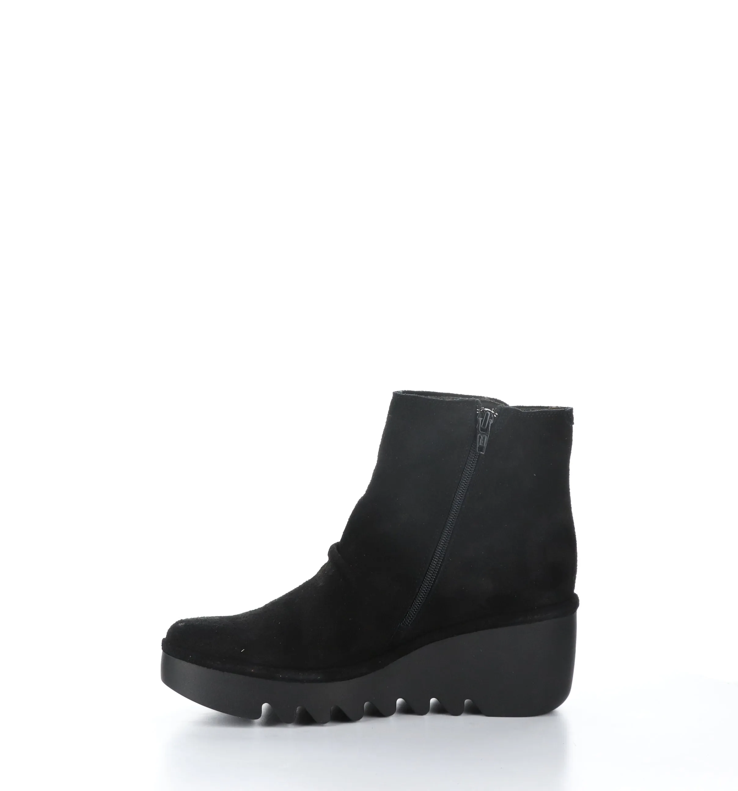 BROM344FLY Black Zip Up Ankle Boots|BROM344FLY Bottines avec Fermeture Zipp��e in Noir