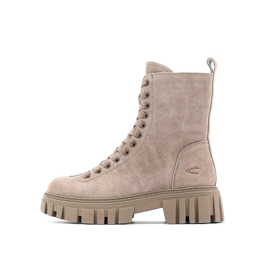 camel active Women Anna Platform Combat Boots -712404-SN01-63-TAUPE