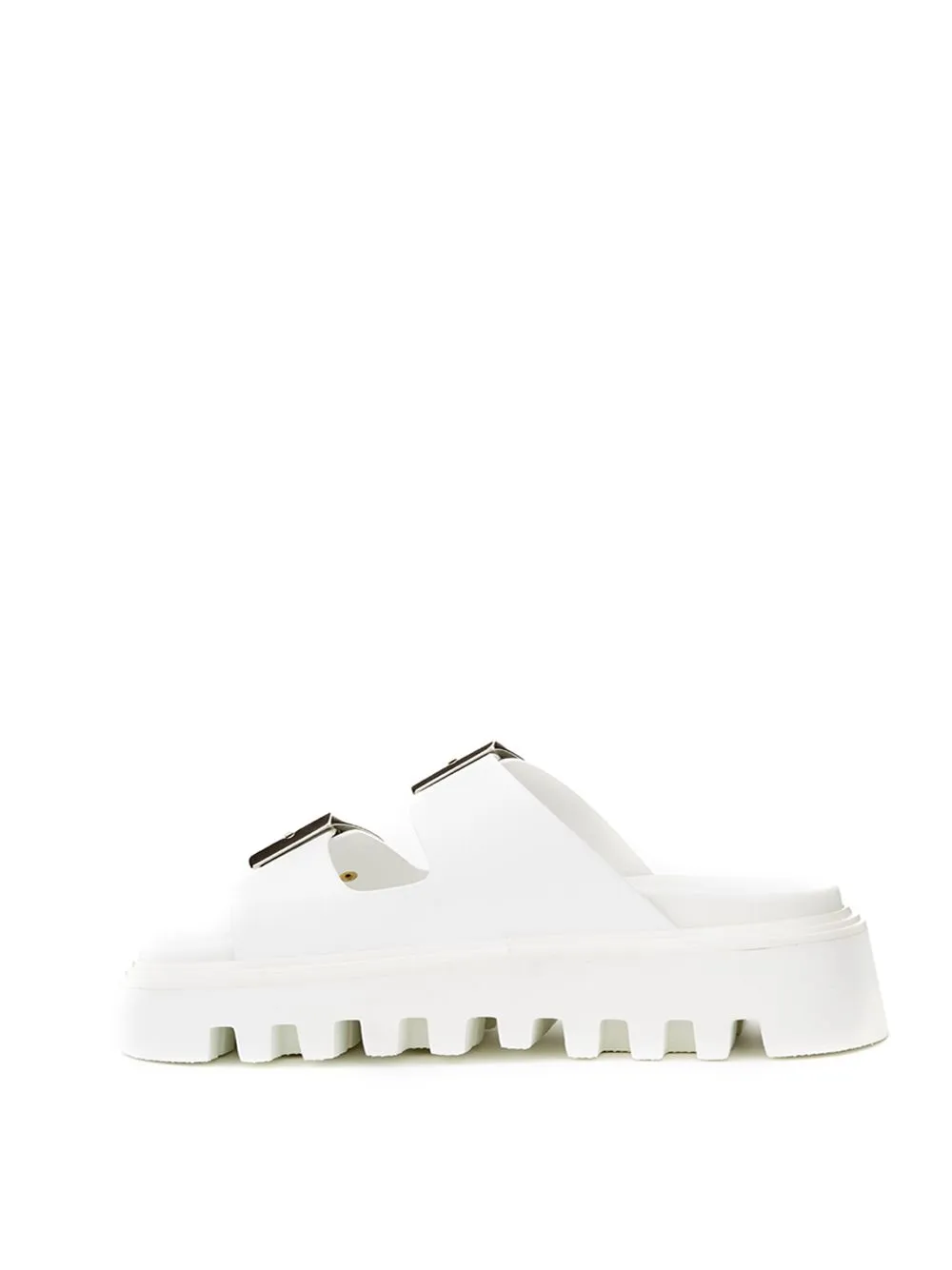 Casadei Elegant White Leather Sandal Slippers