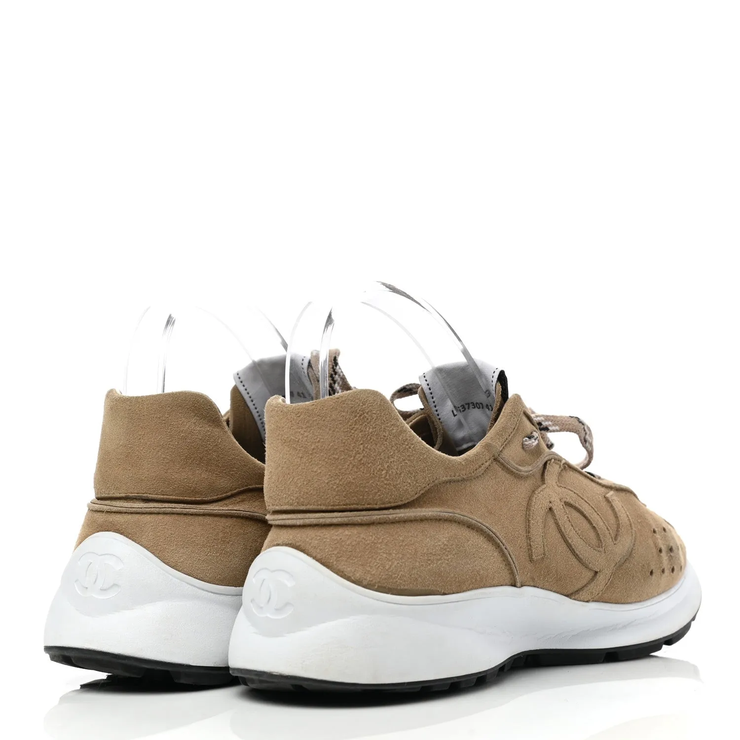 CHANEL SUEDE GOATSKIN CC SNEAKERS