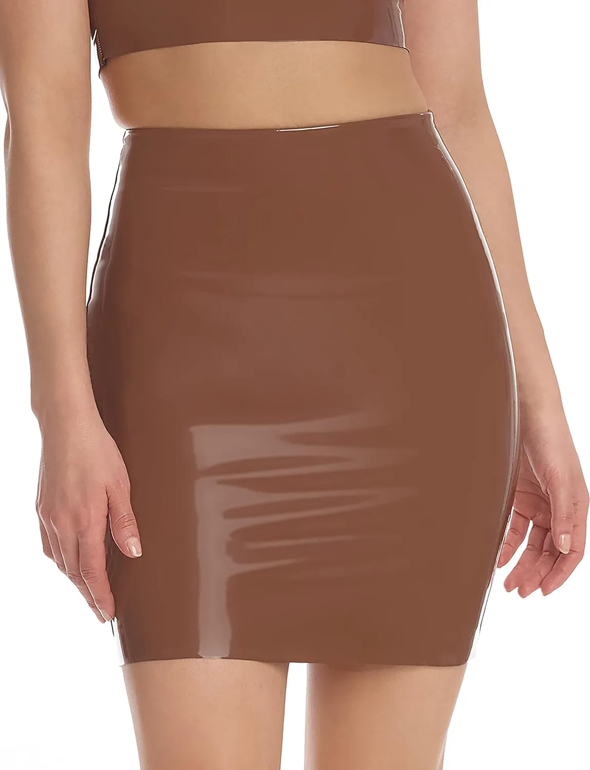 commando Faux Patent Leather Miniskirt SK09