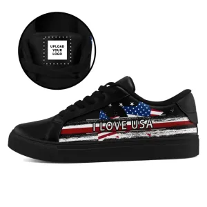 Corporate Gifts,Personalized 4th of July Sneakers, Custom Love Pet Shoes for Independence Day, Cool Flag Shoes,