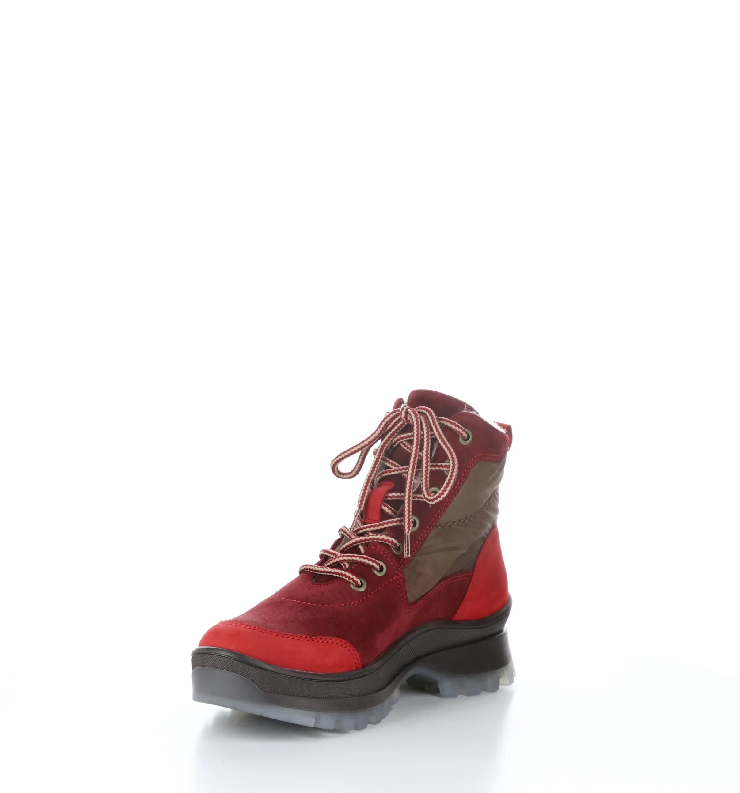 DACKS Red/Sangria/Tan Round Toe Ankle Boots