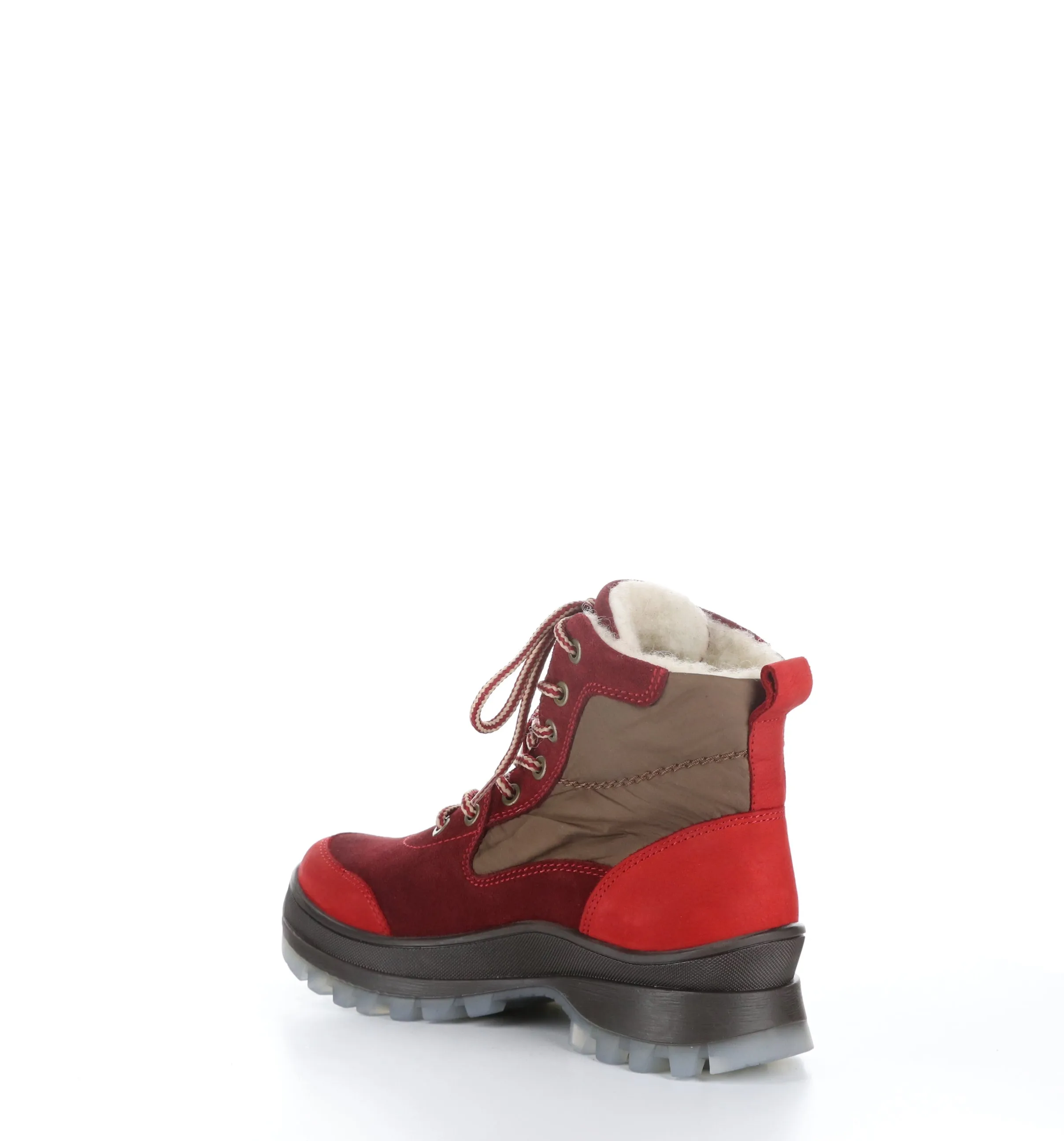 DACKS Red/Sangria/Tan Round Toe Ankle Boots
