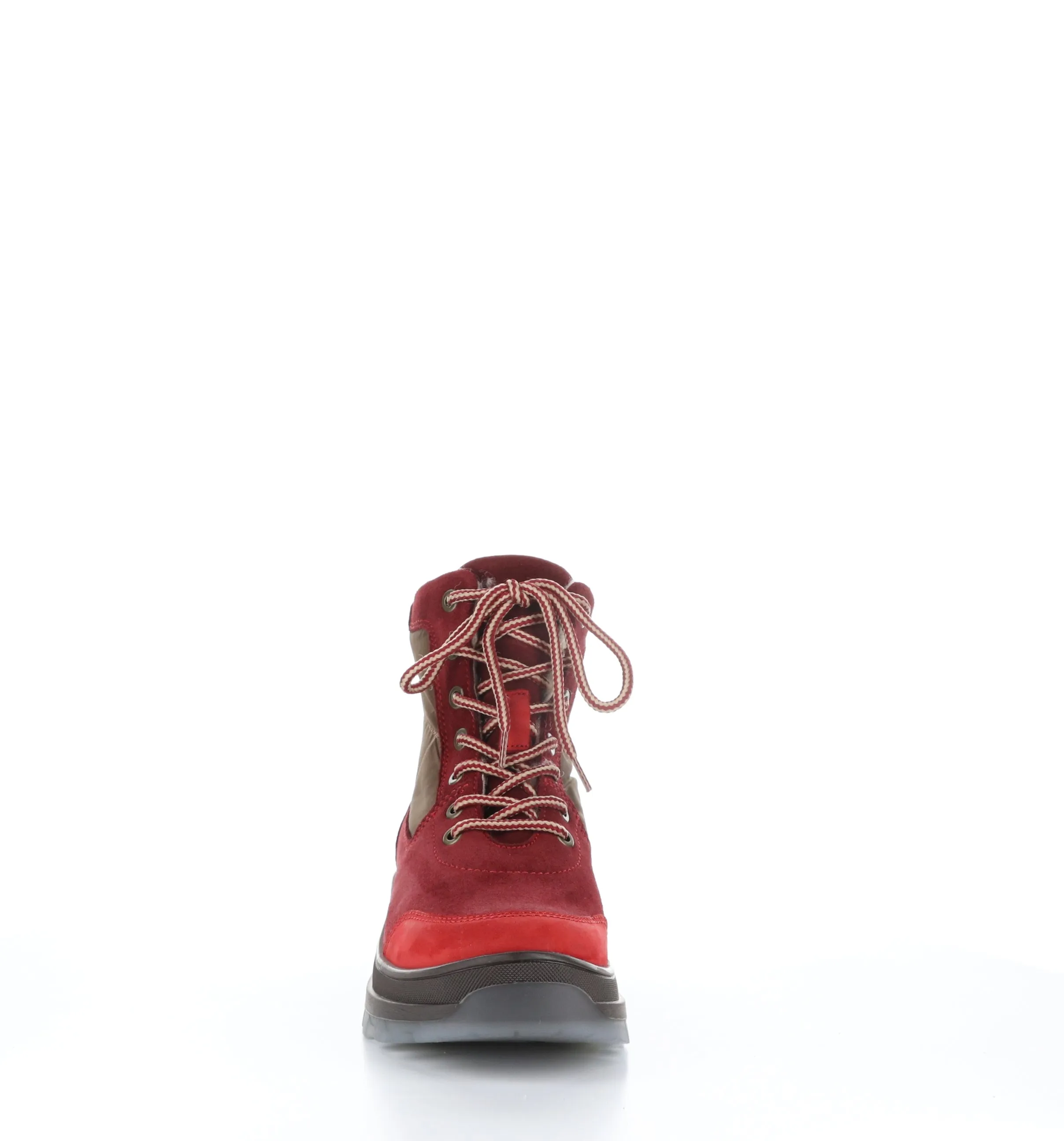 DACKS Red/Sangria/Tan Round Toe Ankle Boots
