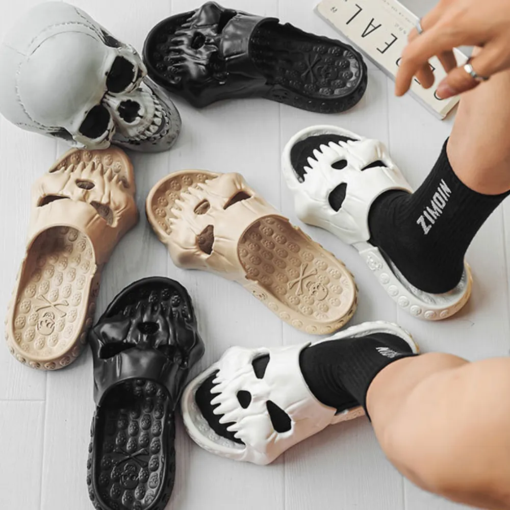 Dark Skull Slippers