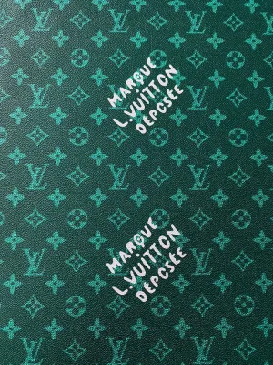 Deep Green LV Louis Vuitton Monogram Custom Leather for Sneaker Shoes