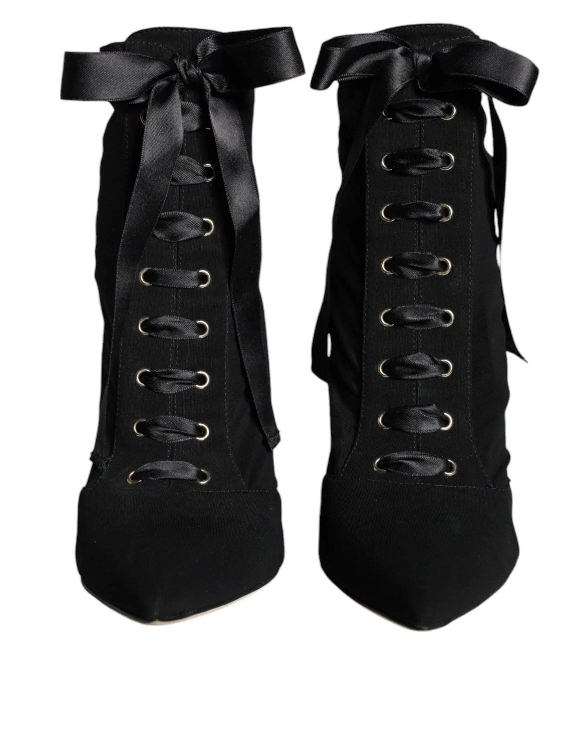 Dolce & Gabbana Jersey Stretch Ankle Booties In Black