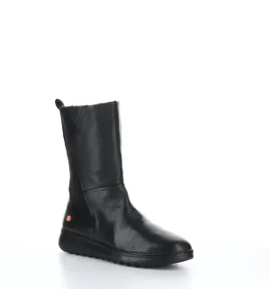 EZRA649SOF Black Zip Up Boots