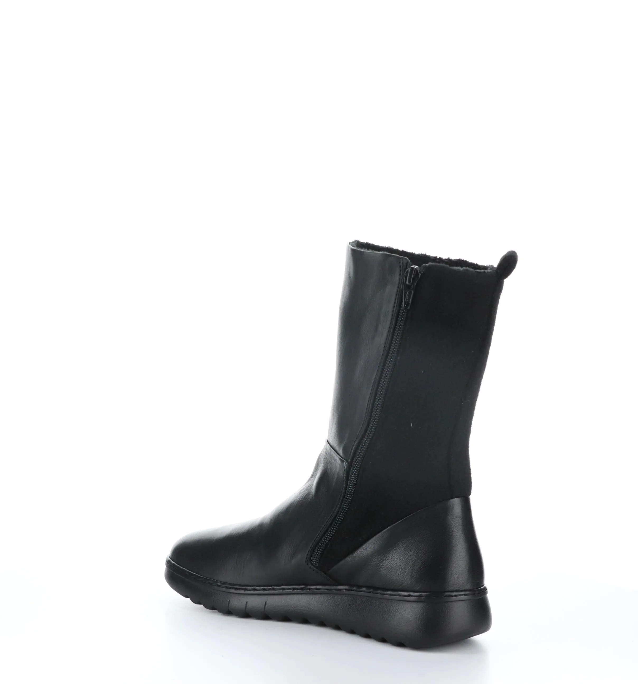 EZRA649SOF Black Zip Up Boots