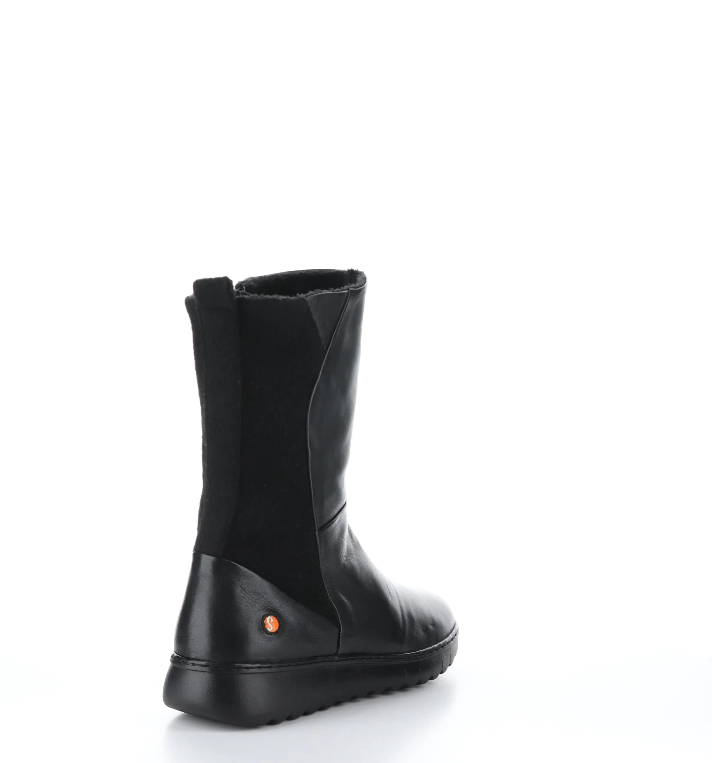 EZRA649SOF Black Zip Up Boots