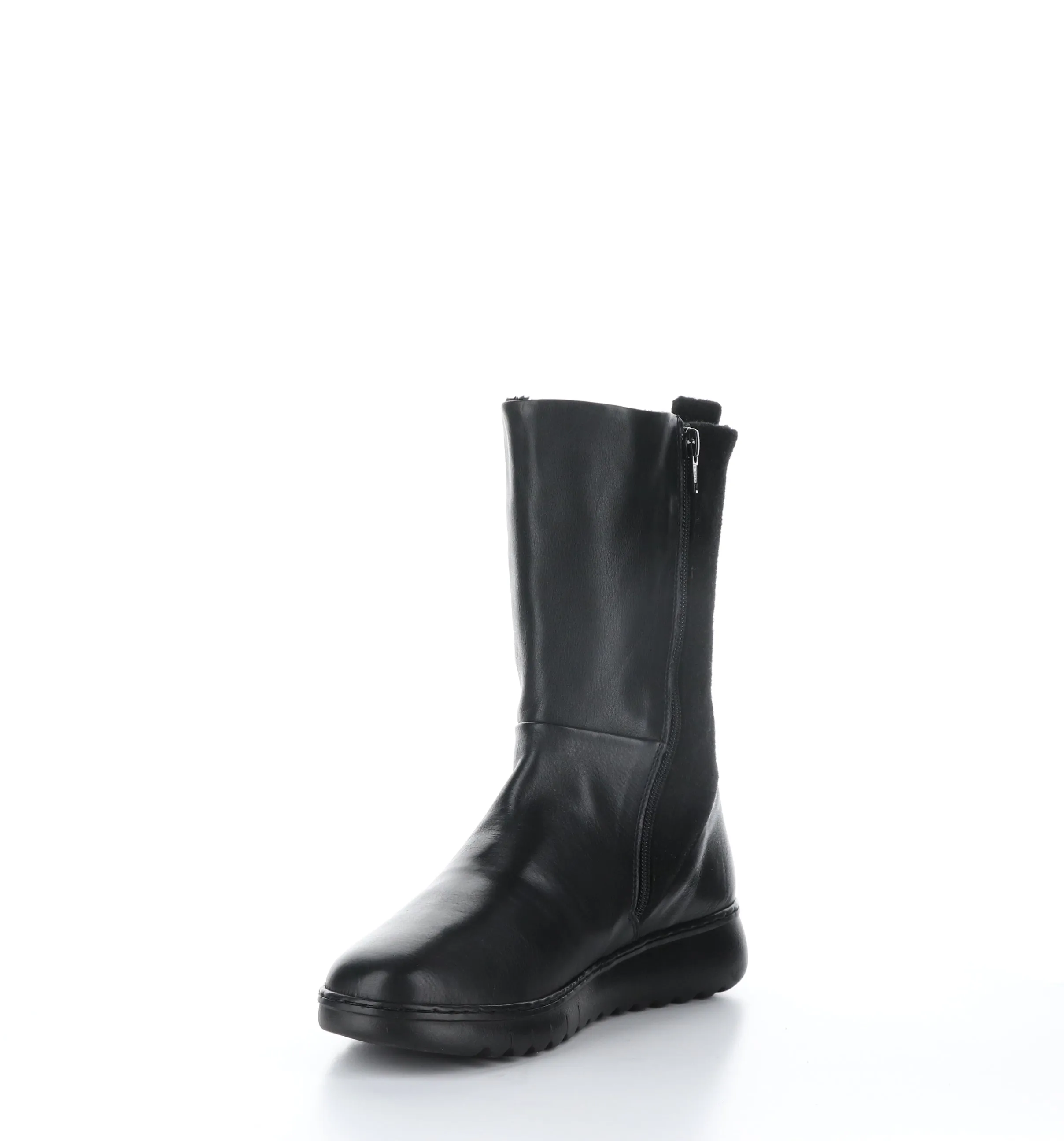 EZRA649SOF Black Zip Up Boots