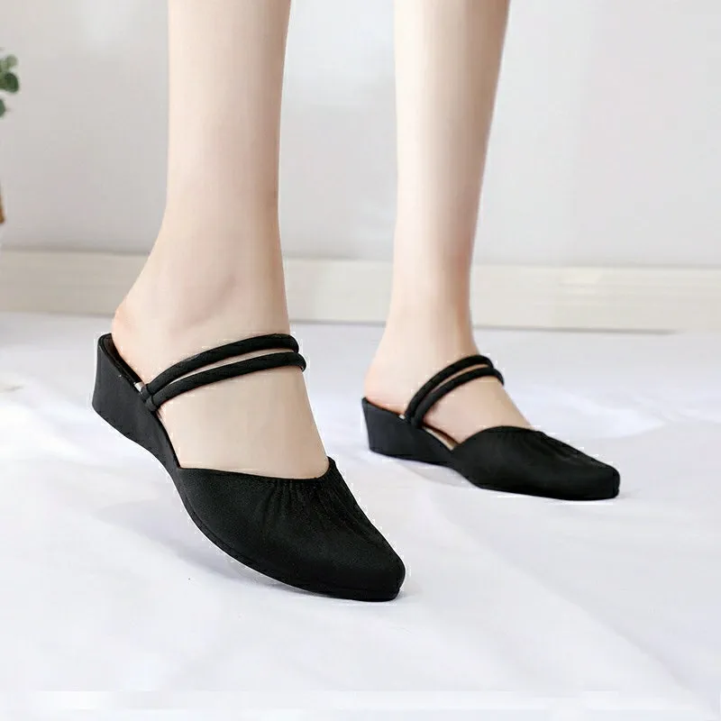 Fashion Elegant High-end Pointed Women's Half Slippers Model - 2020