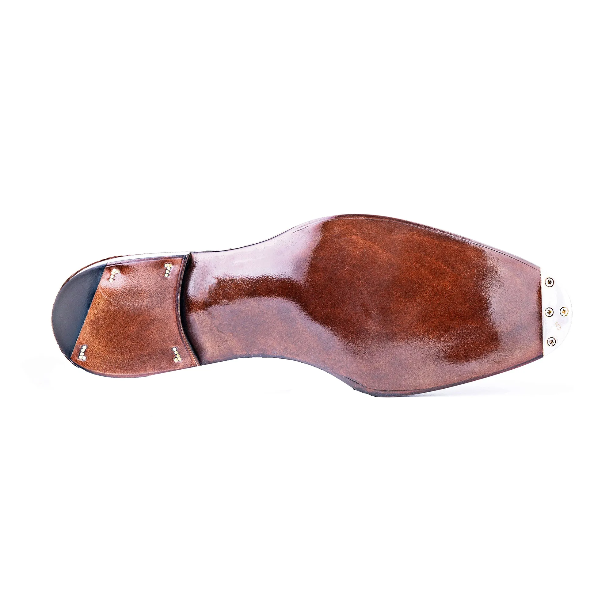 Goodyear Welted Sabrosa Black Leather Oxford With Violin Leather Sole