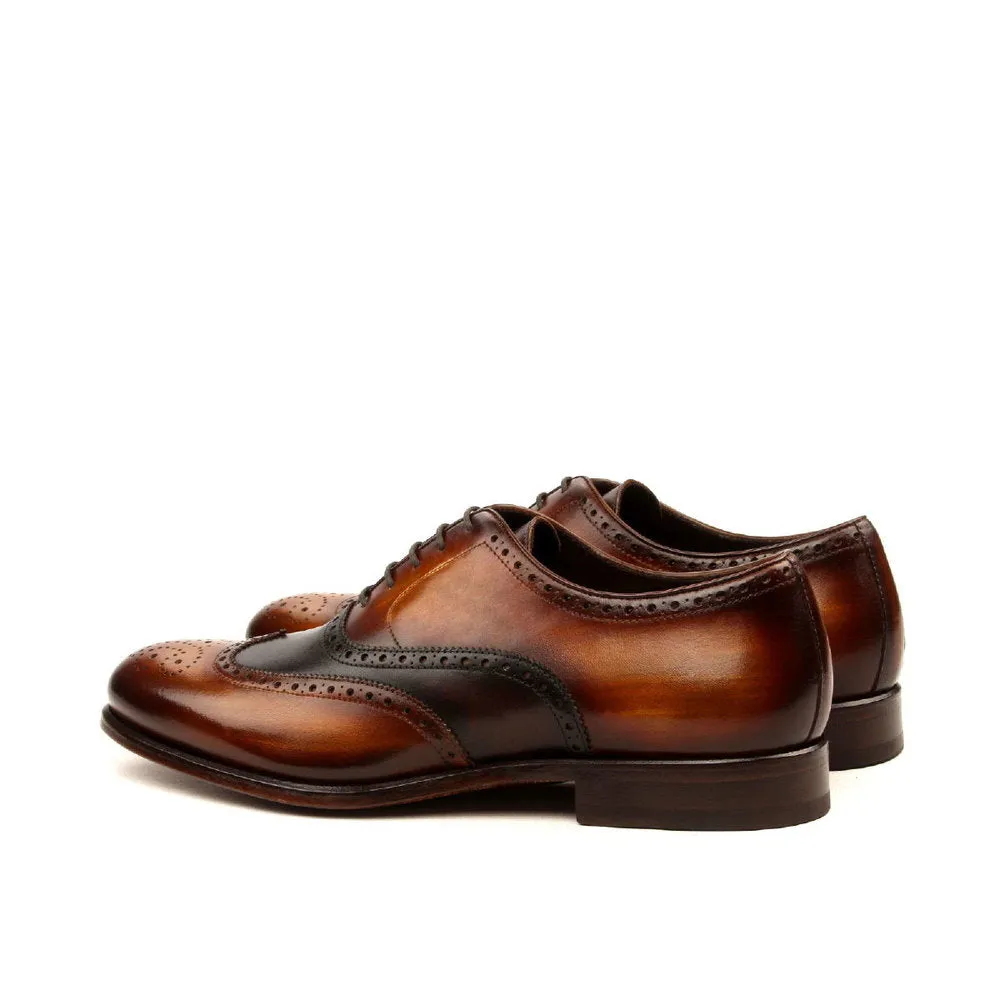 Goodyear Welted Sabrosa Black Leather Oxford With Violin Leather Sole