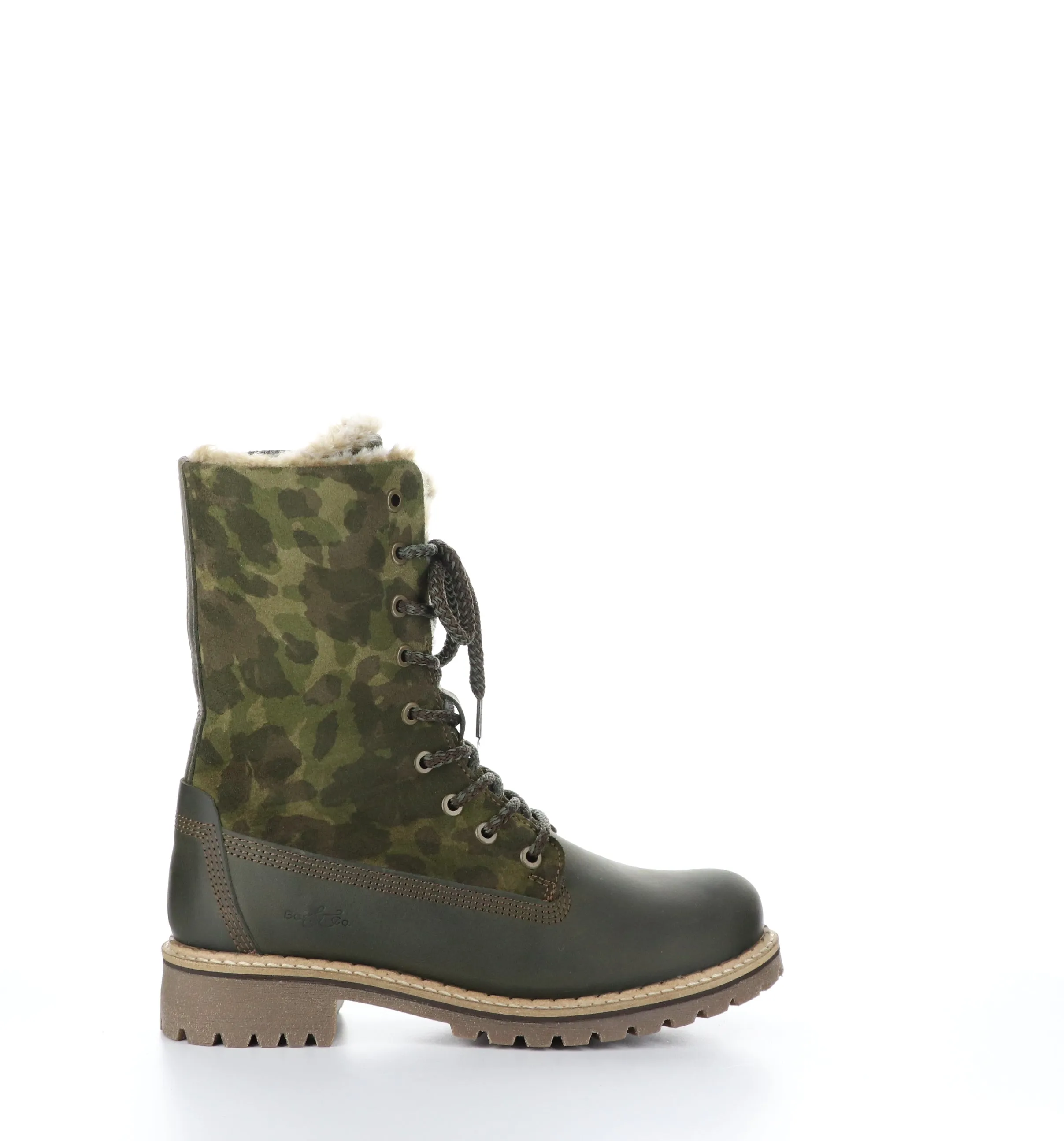 HANZ Olive Zip Up Boots