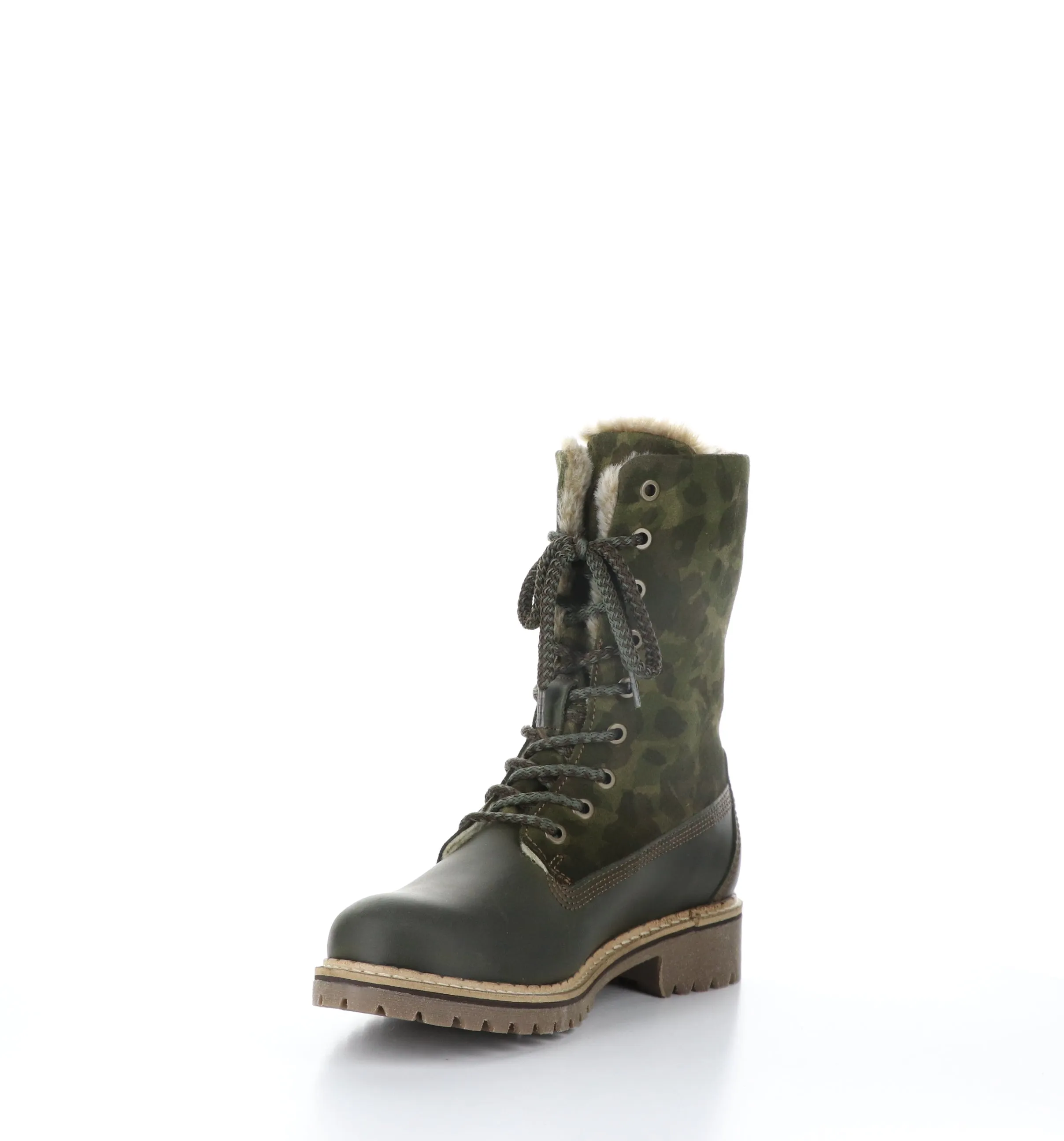 HANZ Olive Zip Up Boots