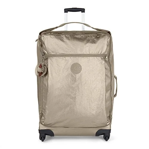 Kipling Women'S Darcey Large Metallic Wheeled Luggage, Mttlcpwter