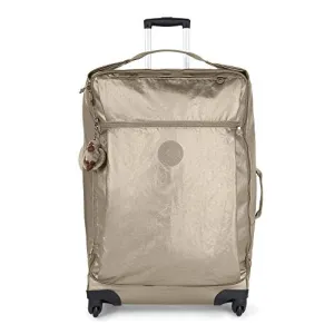 Kipling Women'S Darcey Large Metallic Wheeled Luggage, Mttlcpwter