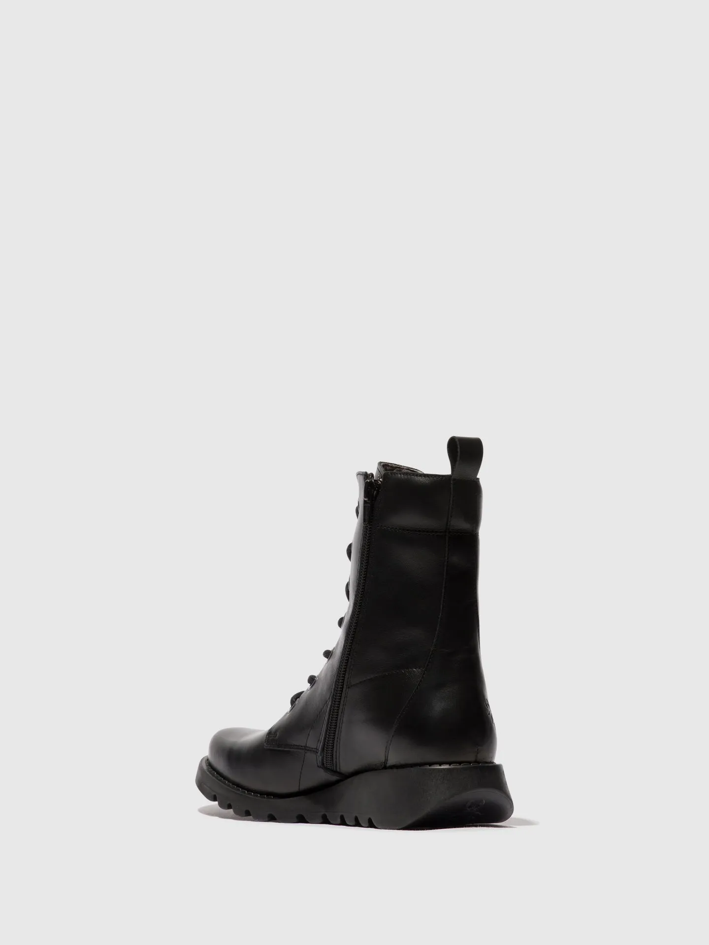 Lace-up Ankle Boots SILF015FLY BLACK