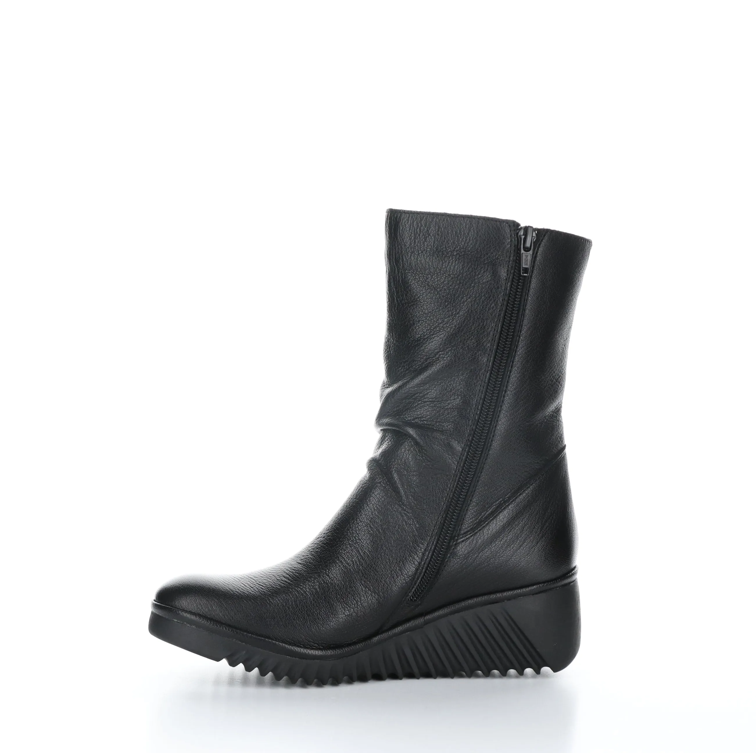 LEDE228FLY Black Zip Up Boots