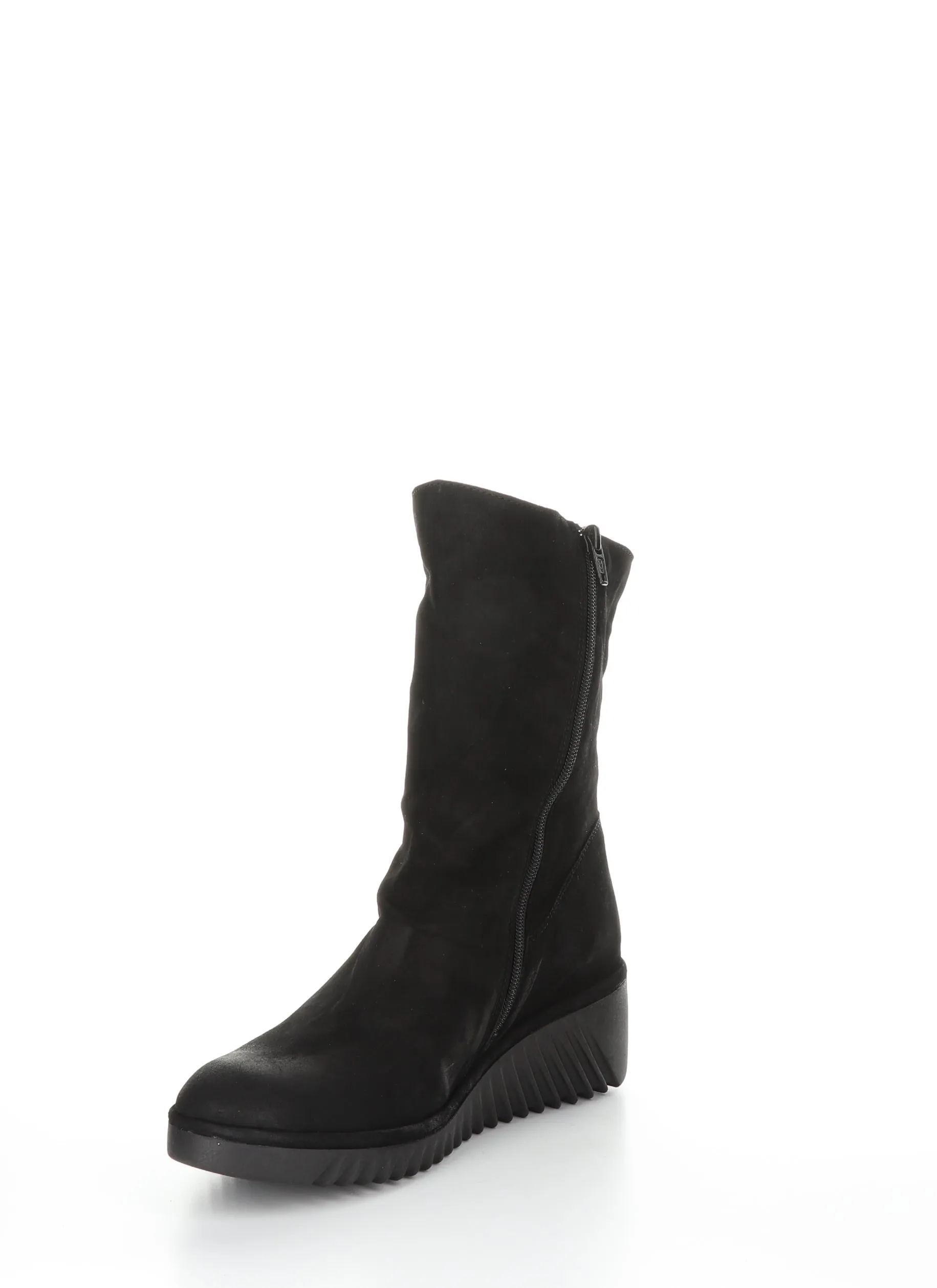 LEDE228FLY Black Zip Up Boots