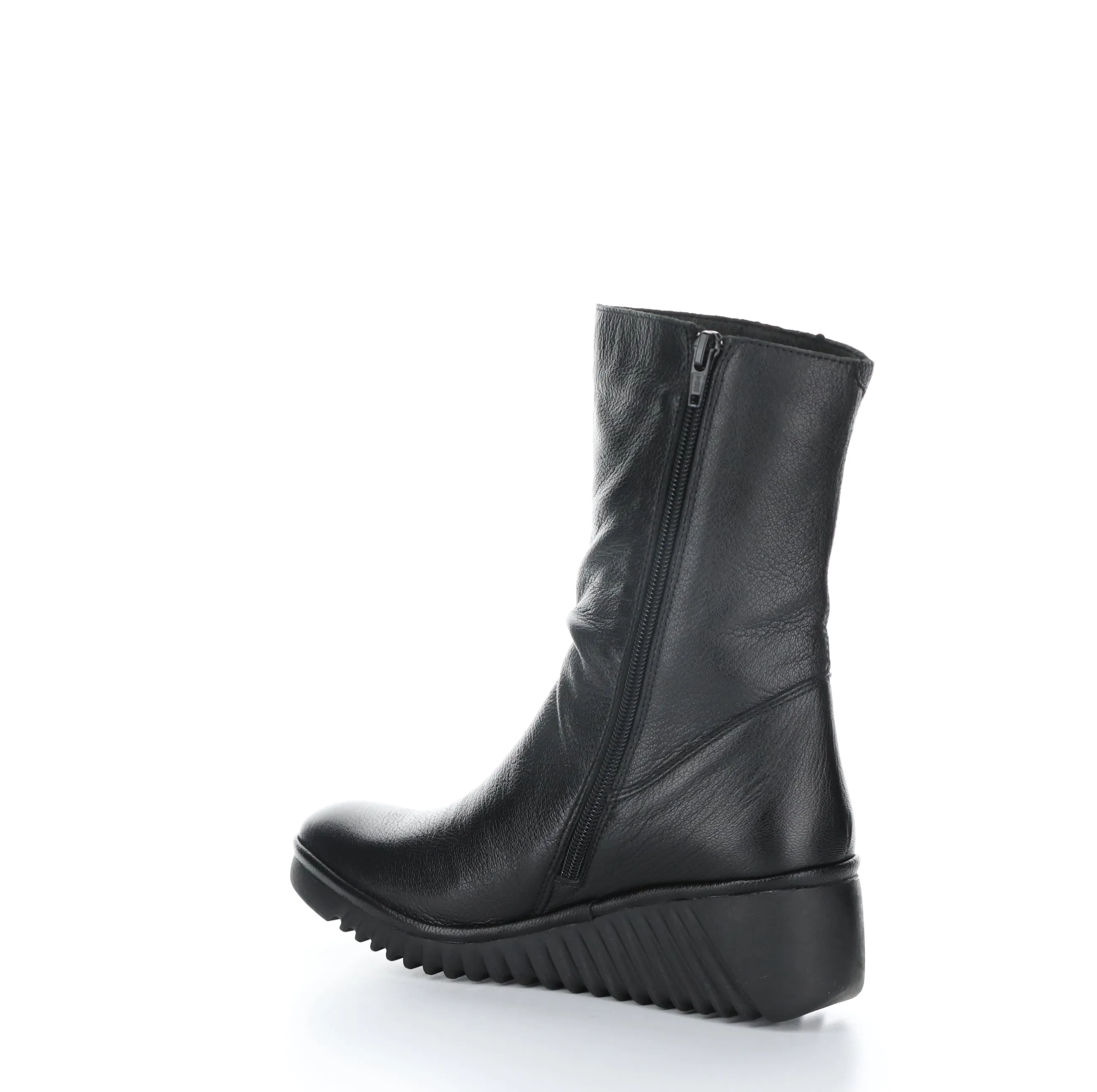 LEDE228FLY Black Zip Up Boots