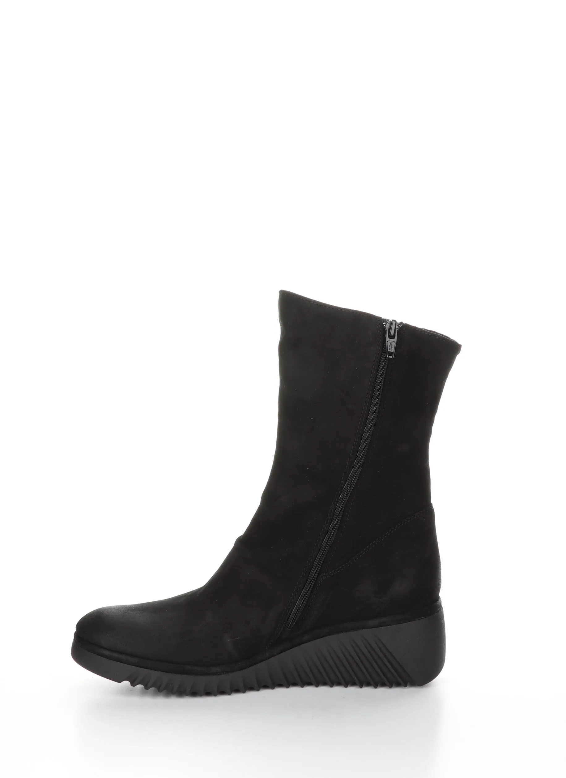 LEDE228FLY Black Zip Up Boots