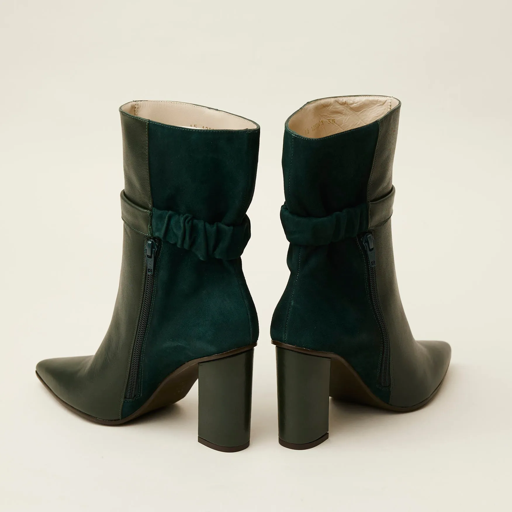 Lodi Green Leather Boots