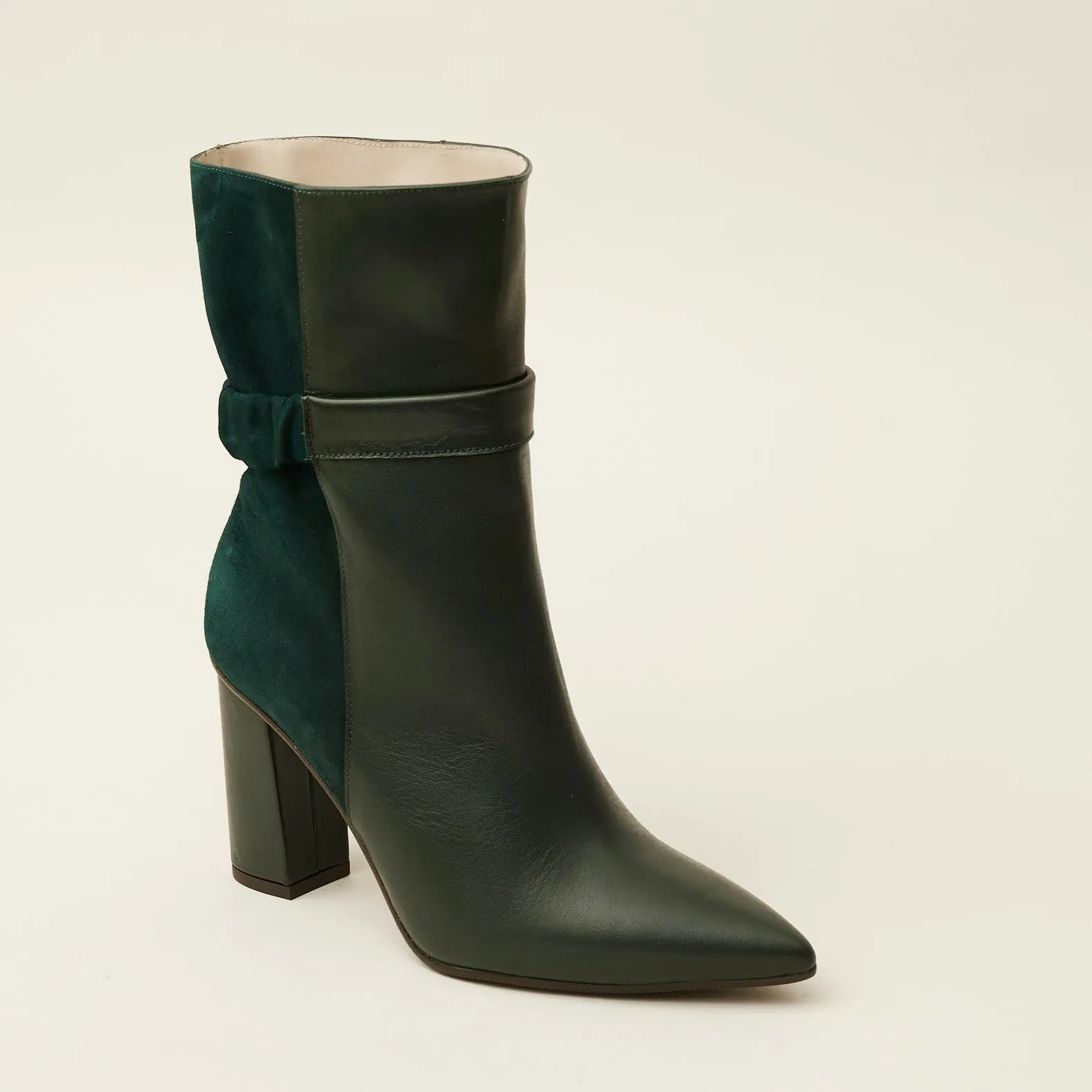 Lodi Green Leather Boots