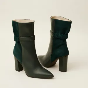 Lodi Green Leather Boots