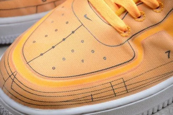 NikeWMNS Air Force 1 AF1 Low 07 LX  Blueprint - "Laser Orange