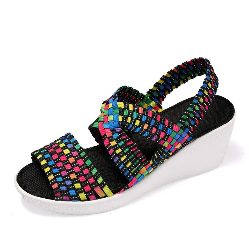 Owlkay Wedge Platform Breathable Sandals