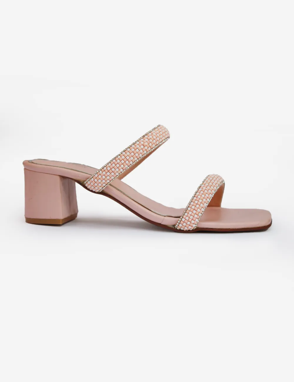 Peach | Fancy Heel Slippers for Women