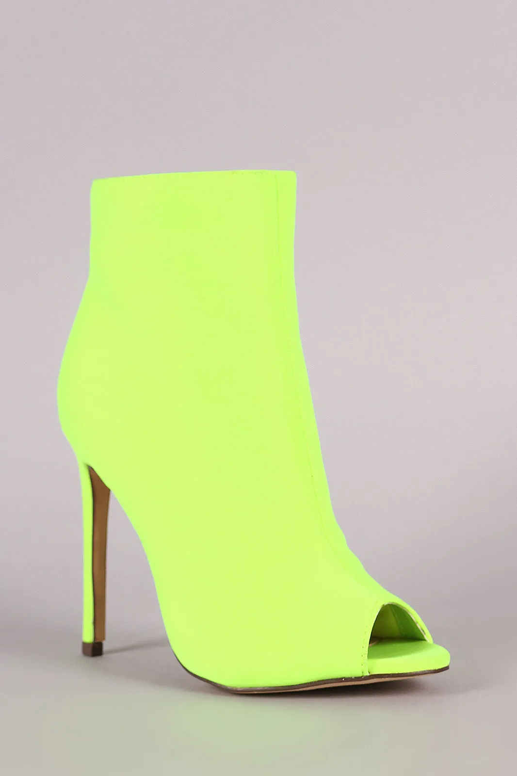 Peep Toe Stiletto Ankle Boots