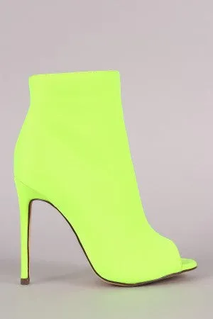 Peep Toe Stiletto Ankle Boots